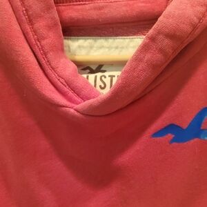Hollister Red Hoodie with Blue Logo